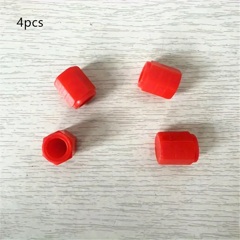 Car Valve Caps - Red (4pcs)